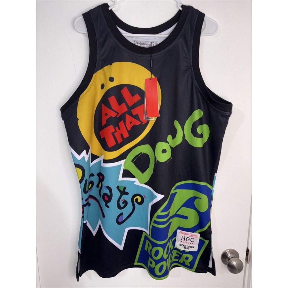 Rugrats Nickelodeon Men's Headgear Classics All Over Print Basketball Jersey XL‎